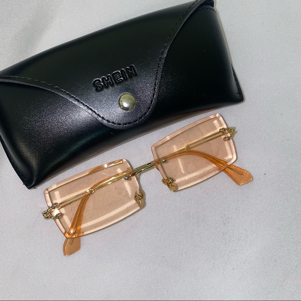 Rimless Fashion Glasses with Case